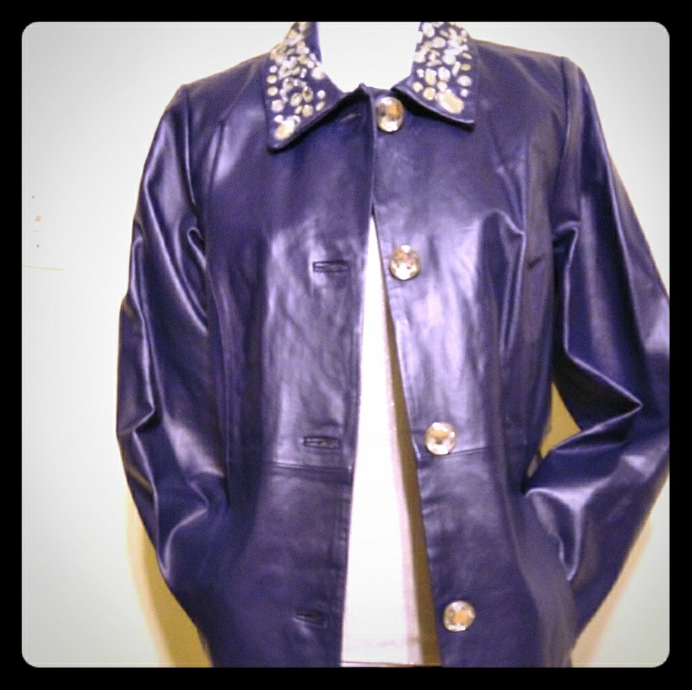 NEW  Bradley Bayou Leather Coat